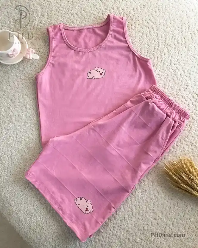 ست تاپ شلوارک pig-1 ست تاپ شلوارک Pig - تصویر 1