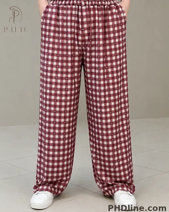 IMG_۲۰۲۶۰۸۱۹_۰۴۱۶۲۶ شلوار زنانه Red plaid - تصویر 1