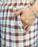 شلوار راحتی زنانه Red plaid - تصویر 2