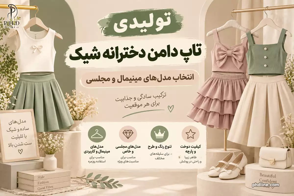 تولید کننده تاپ دامن دخترانه شیک