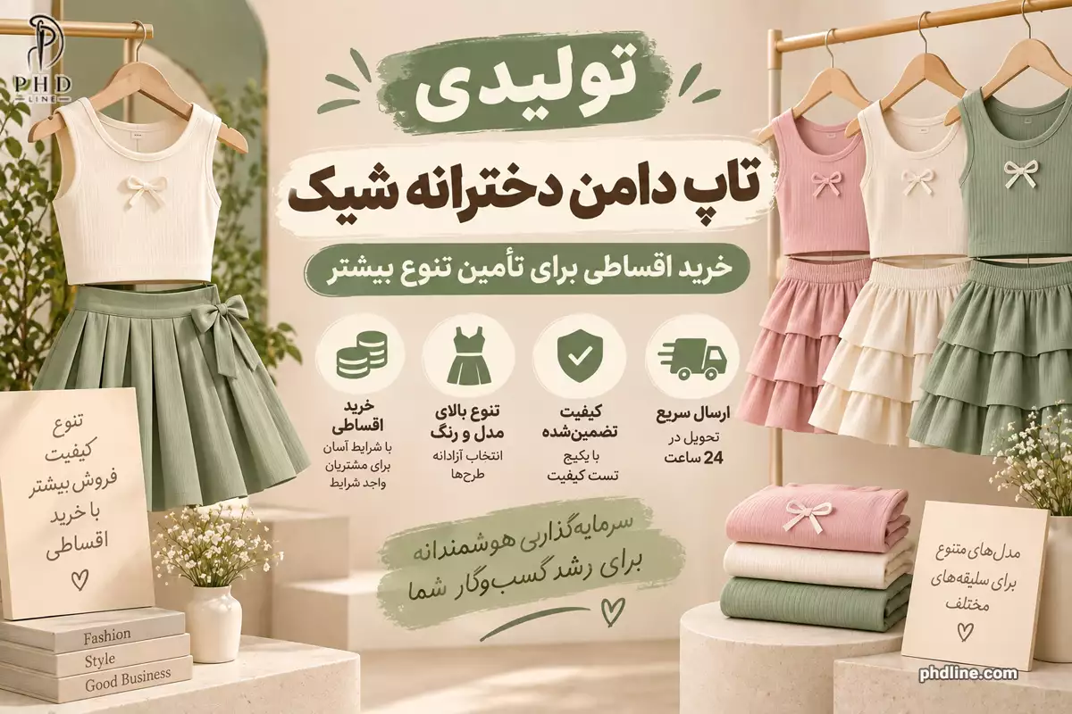 فروش عمده تاپ دامن دخترانه شیک