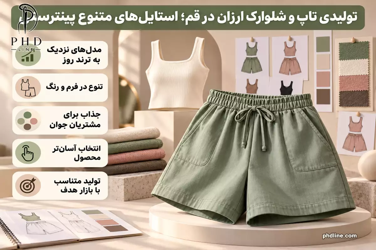 فروش عمده تاپ و شلوارک ارزان در قم