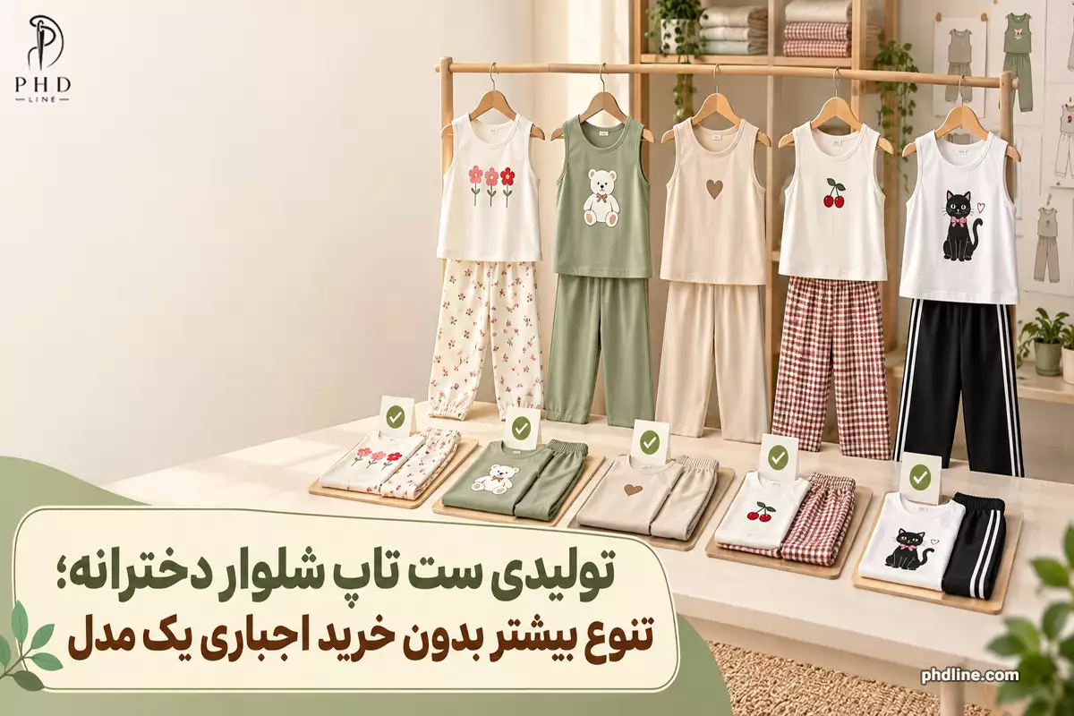 تولید کننده ست تاپ شلوار دخترانه