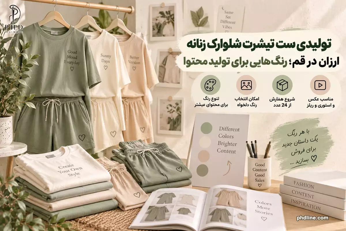 تولید کننده ست تیشرت شلوارک زنانه ارزان در قم