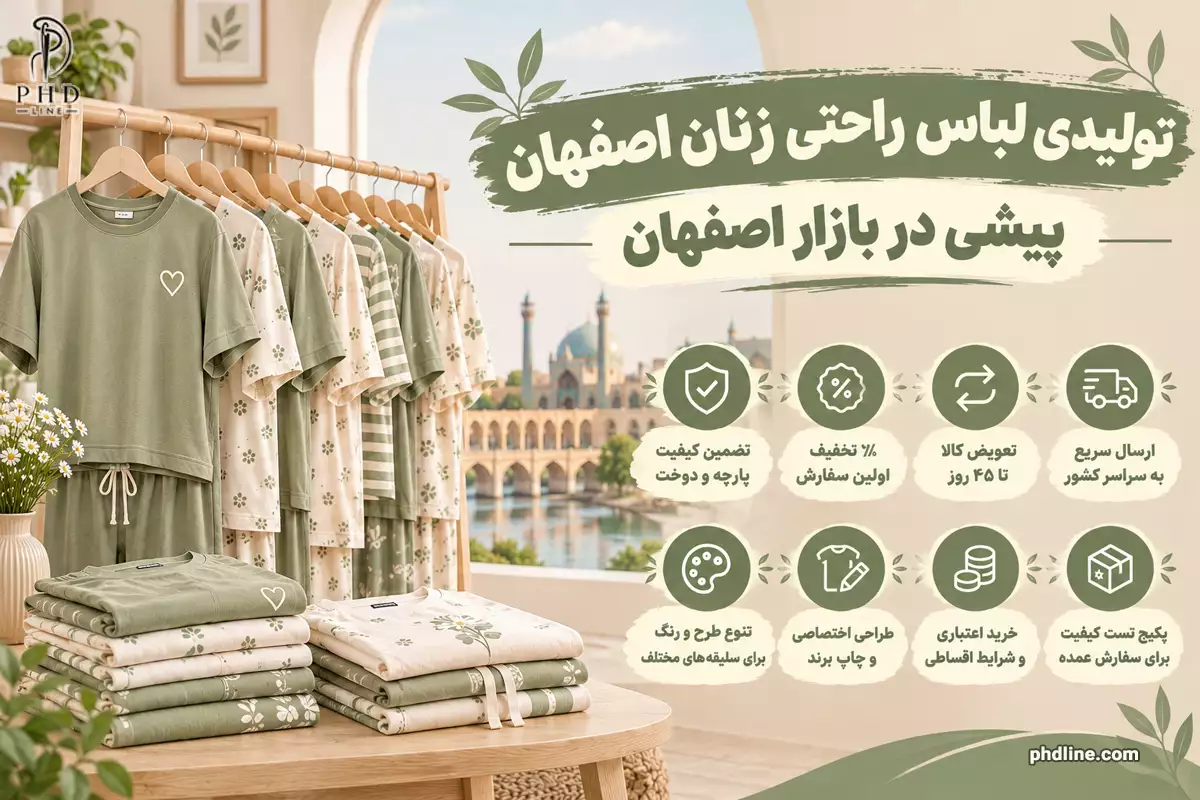 تولیدی لباس راحتی زنانه در استان اصفهان