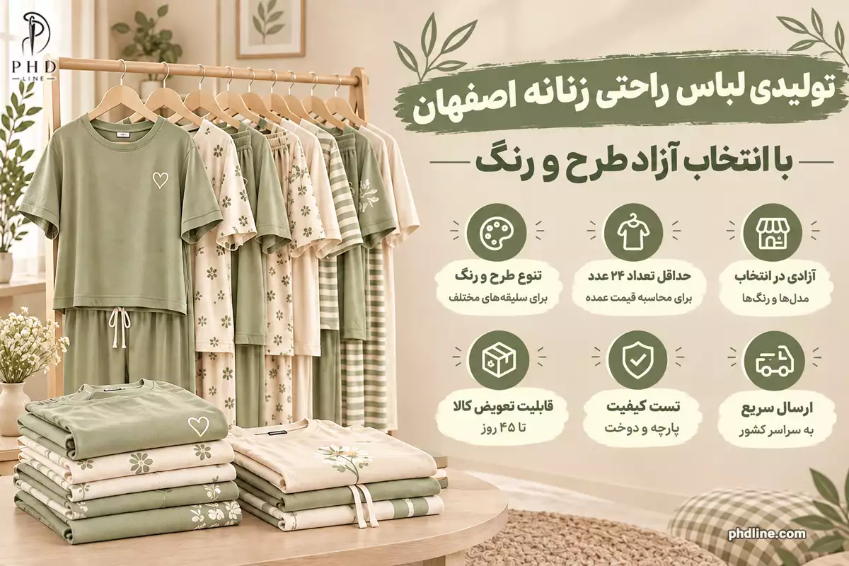 تولیدکننده لباس راحتی زنانه اصفهان