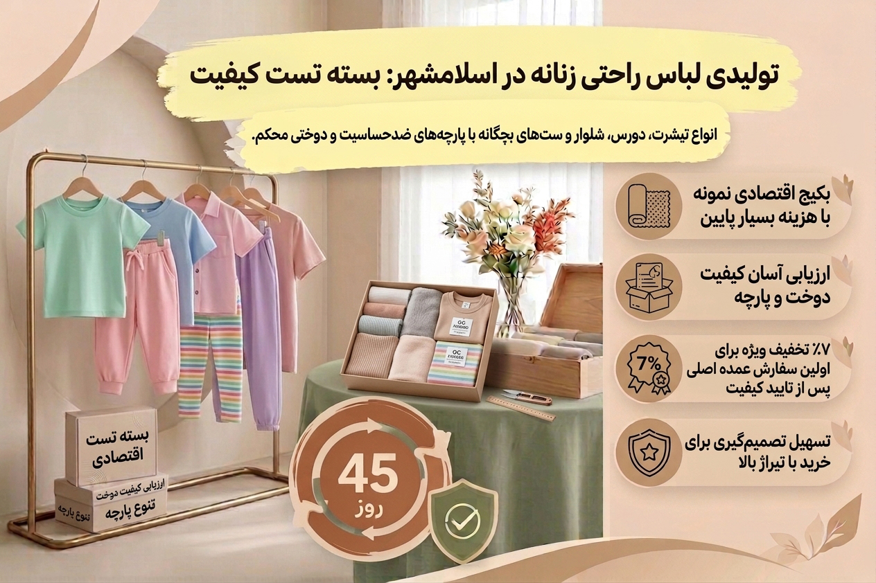 تولیدی لباس راحتی زنانه در شهر اسلامشهر