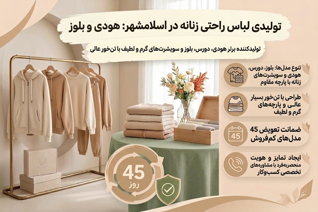 تولیدی لباس راحتی زنانه در اسلامشهر 