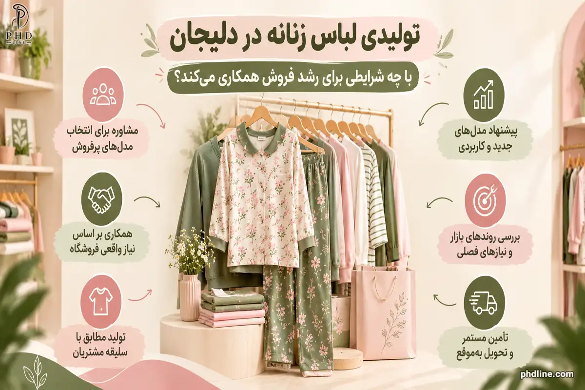تولیدی لباس زنانه در شهر دلیجان