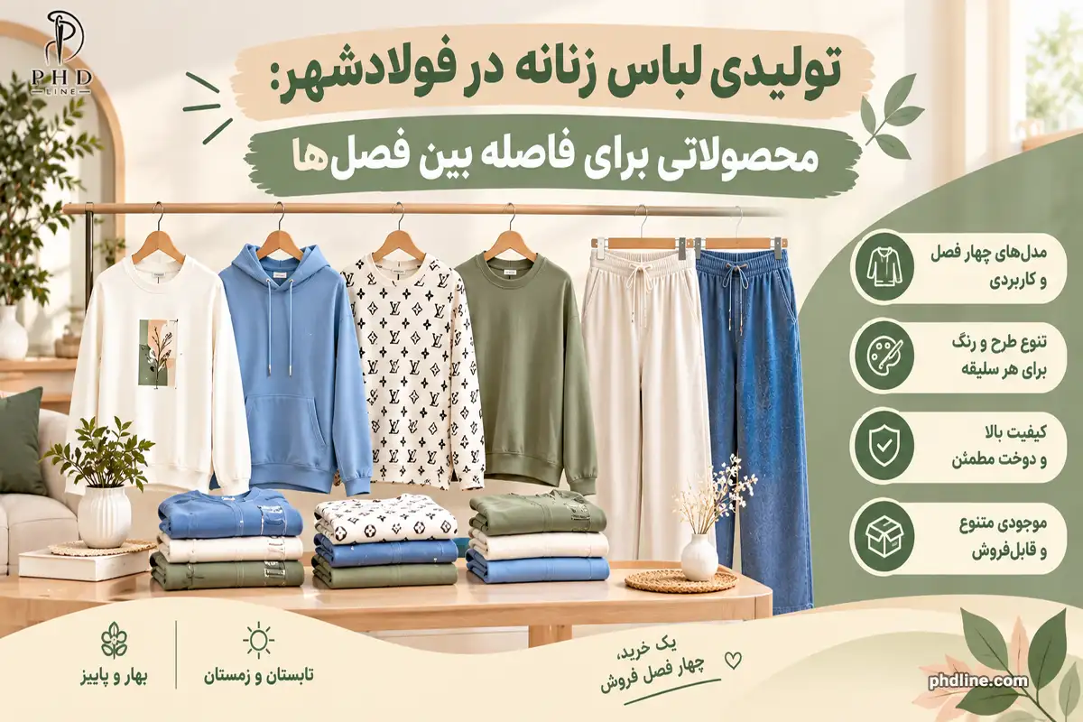 تولیدی لباس زنانه در شهر فولادشهر