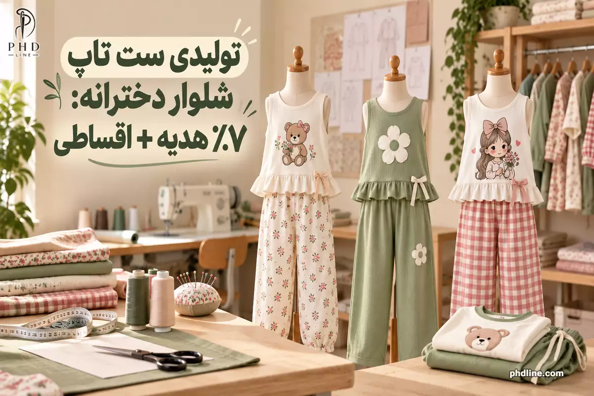 تولیدی ست تاپ شلوار دخترانه