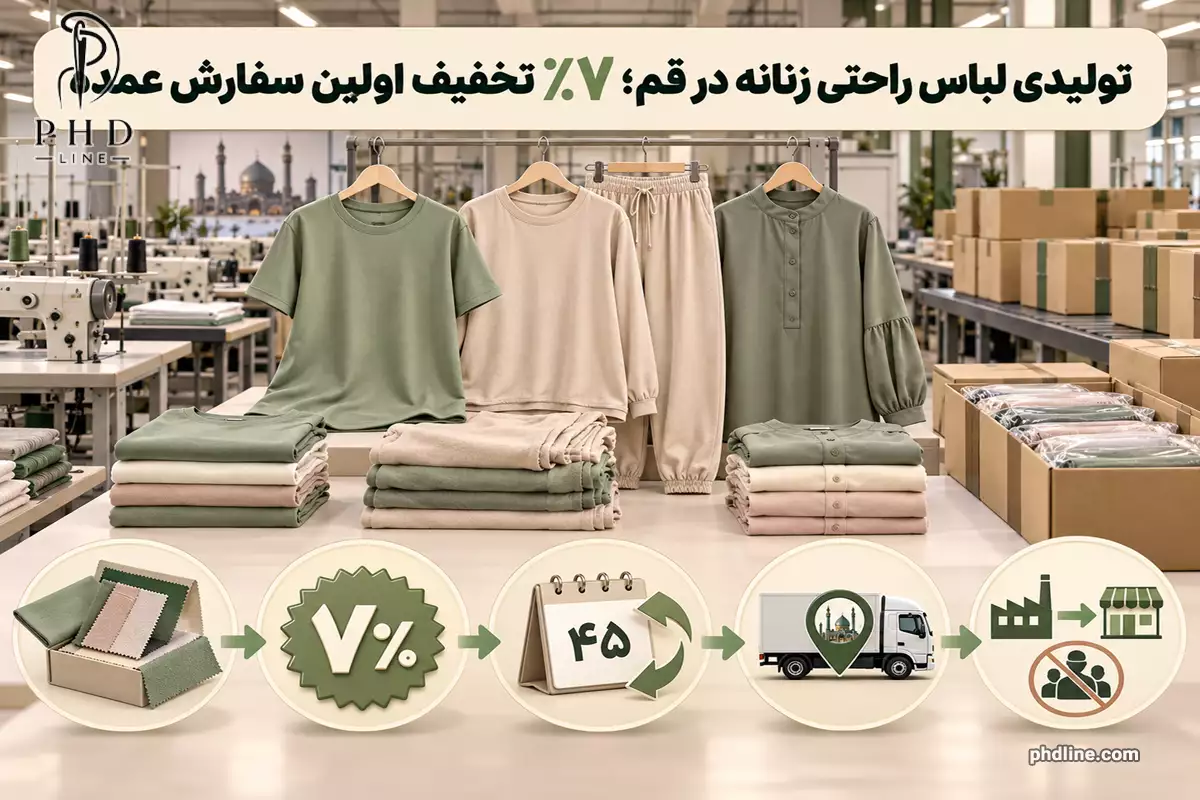 تولیدی لباس راحتی زنانه در قم